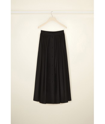 Buttoned maxi skirt in organic cotton Les êtres humains sont 