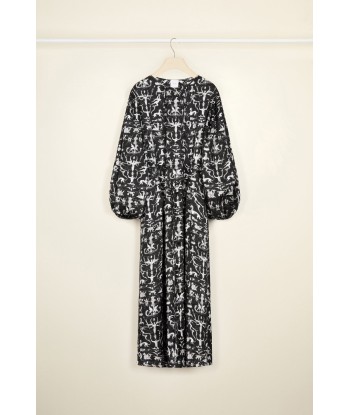 Maxi shirt dress in printed eco twill satin 2 - 3 jours ouvrés.