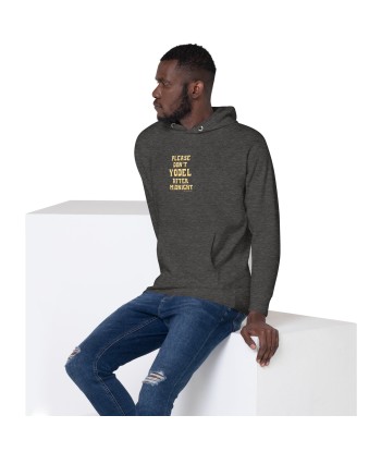 Sweat à capuche unisexe en coton Don't Yodel After Midnight texte clair 50-70% off 