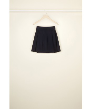 Belted pleated mini skirt in organic cotton plus qu'un jeu 