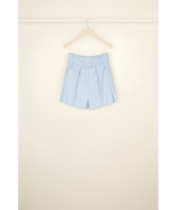 Belted pleated wool shorts la livraison gratuite