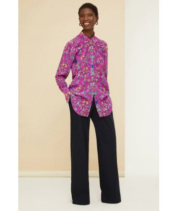 Iconic draped silk blouse Voir les baskets