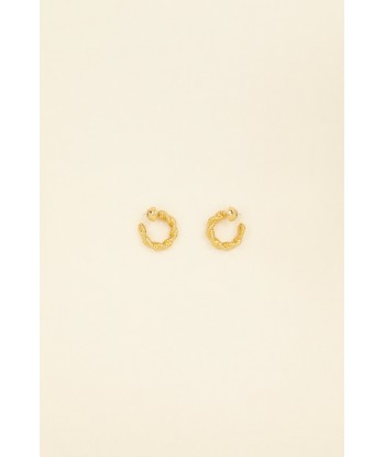 Small braided hoop earrings in gold-plated brass Jusqu'à 80% De Réduction