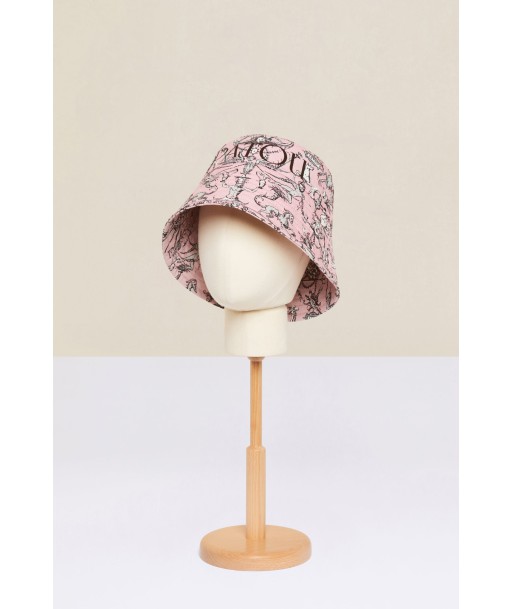 Bucket hat in printed organic cotton online