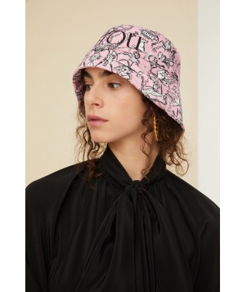 Bucket hat in printed organic cotton online