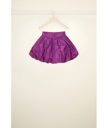 Mini bloomer belted skirt in eco-friendly faille Les êtres humains sont 