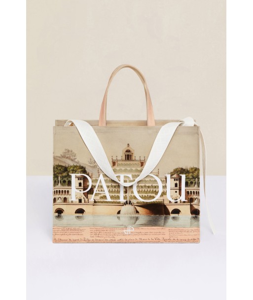 Patou canvas tote in printed organic cotton store