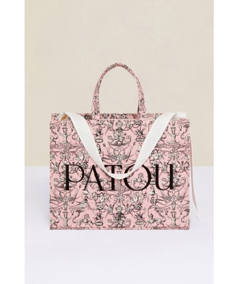 Patou canvas tote in printed organic cotton Véritable concentré