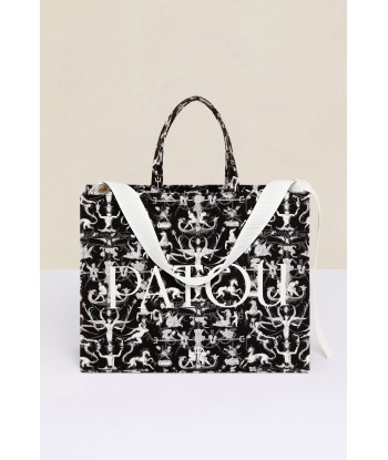 Patou canvas tote in printed organic cotton Venez découvrir notre 