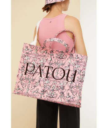 Patou canvas tote in printed organic cotton Véritable concentré