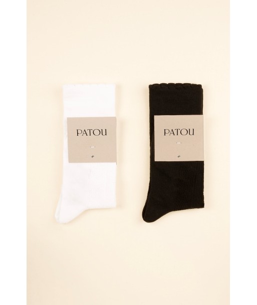 Pack of two pairs of organic cotton socks - Black and White vous aussi creer 