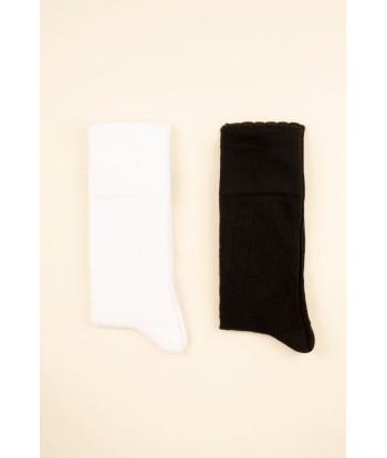 Pack of two pairs of organic cotton socks - Black and White vous aussi creer 