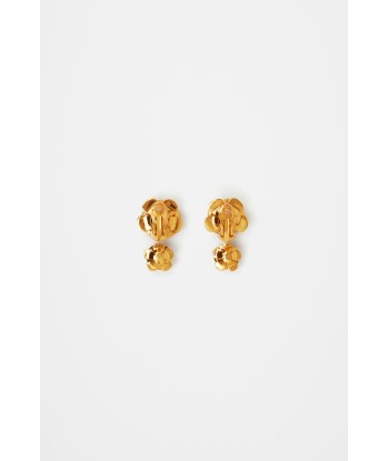 Double flower earrings pas chere