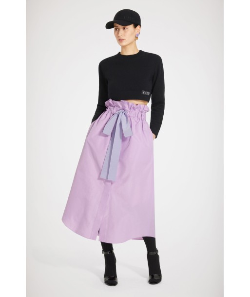 Drawstring grosgrain skirt in recycled faille une grave pollution 