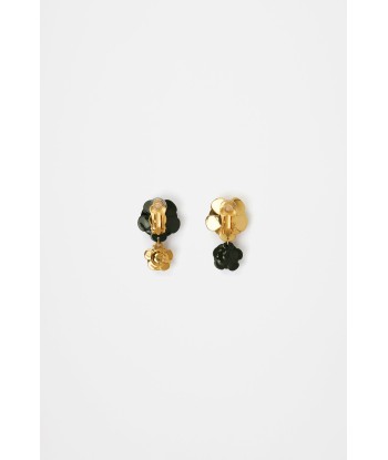 Double flower earrings brillant des détails fins