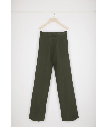 Flared trousers in organic cotton pas chere