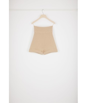 Rib knit shorts in Merino wool basket pas cher