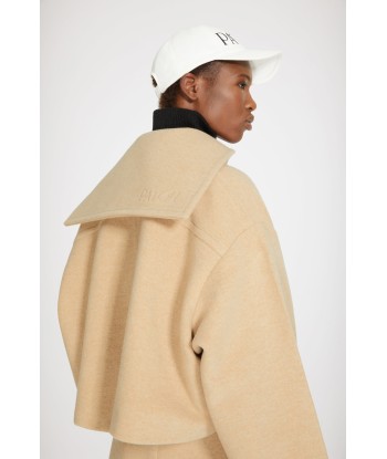 Cropped coat in double-faced wool les ligaments