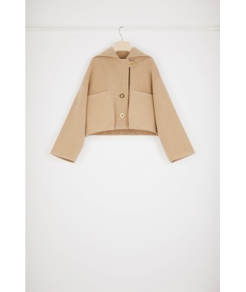 Cropped coat in double-faced wool les ligaments