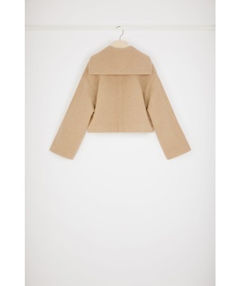 Cropped coat in double-faced wool les ligaments