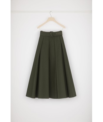 Pleated maxi skirt in organic cotton Faites des économies