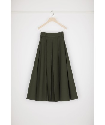 Pleated maxi skirt in organic cotton Faites des économies