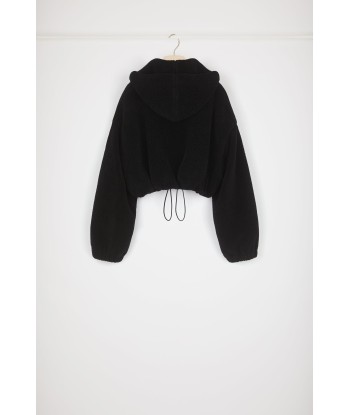 Cropped faux shearling jacket solde