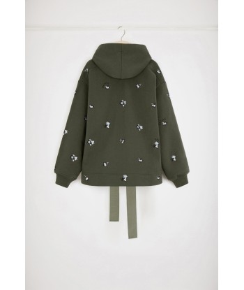 Embroidered hoodie in organic cotton la livraison gratuite