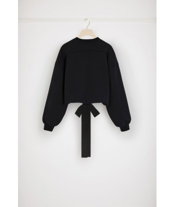 Cropped drawstring sweatshirt in organic cotton Voir les baskets