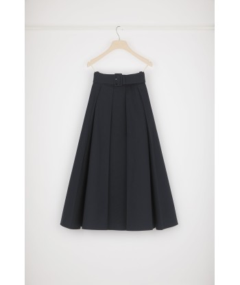 Pleated maxi skirt in organic cotton paiement sécurisé