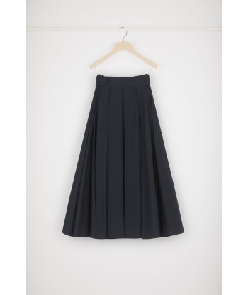 Pleated maxi skirt in organic cotton paiement sécurisé