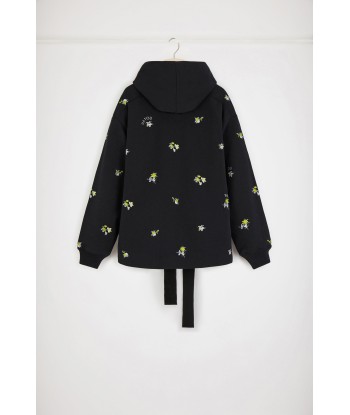 Embroidered hoodie in organic cotton pas chere