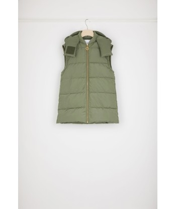 Puffer coat with detachable sleeves in recycled polyester de pas cher