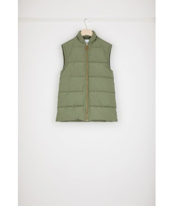 Puffer coat with detachable sleeves in recycled polyester de pas cher