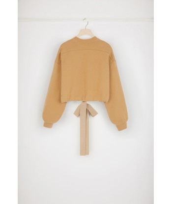 Cropped drawstring sweatshirt in organic cotton 50% de réduction en Octobre 2024