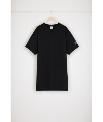 Detachable collar t-shirt dress in organic cotton destockage