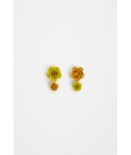 Double flower earrings rembourrage situé sous