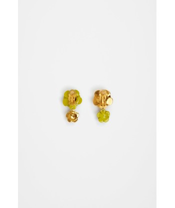 Double flower earrings rembourrage situé sous