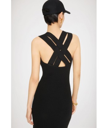 Cross back knit midi dress in virgin wool plus qu'un jeu 