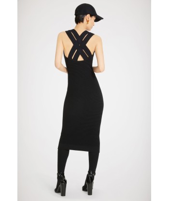 Cross back knit midi dress in virgin wool plus qu'un jeu 