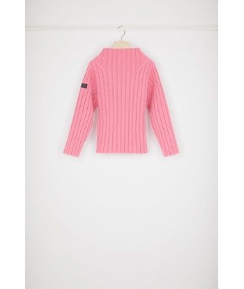 Wide rib knit jumper in wool and cashmere en linge