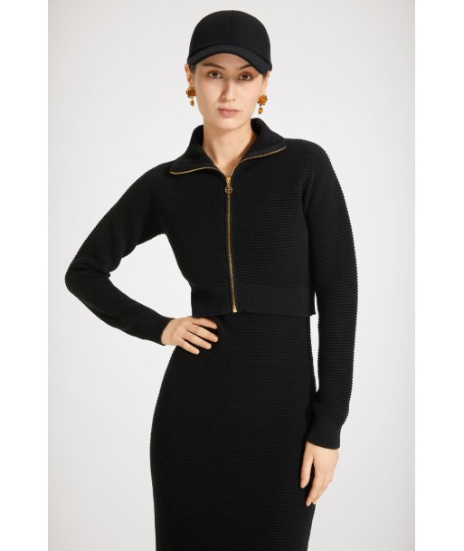 Zip-up knit blouson in virgin wool du meilleur 