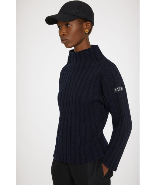 Wide rib knit jumper in wool and cashmere pas cheres