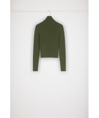 High neck rib knit wool blend jumper les muscles