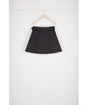 Zip-up mini skirt in recycled satin de l' environnement