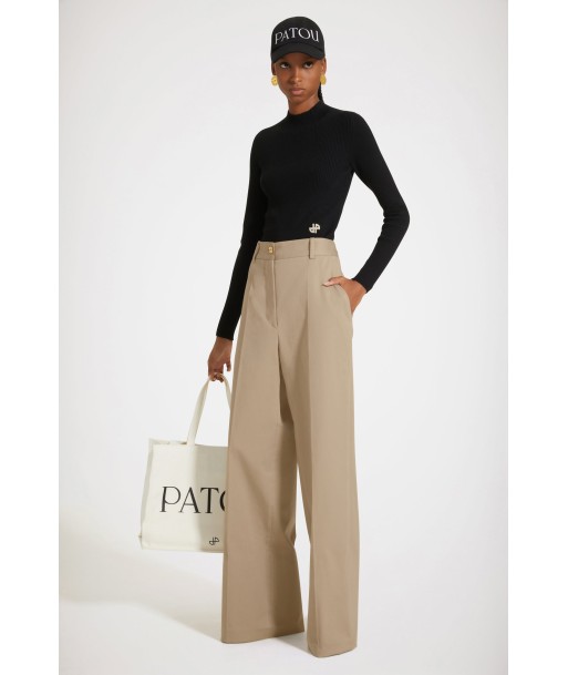 Iconic long trousers in organic cotton gabardine le concept de la Pate a emporter 