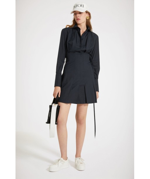 Pleated shirt dress in organic cotton pour bénéficier 