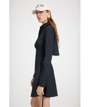 Pleated shirt dress in organic cotton pour bénéficier 