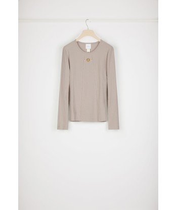 Medallion-embellished top in organic cotton acheter en ligne