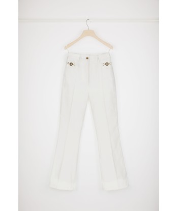 Flared trousers in organic cotton denim vous aussi creer 